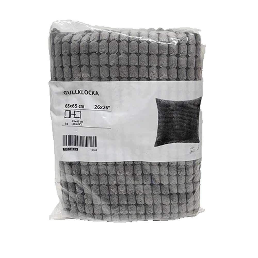 IKEA GULLKLOCKA Pillow Cushion Cover 26x26 Chenille Gray – NEW